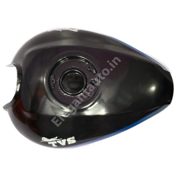 TVS Glx Petrol Tank BLACK and BLUE - Image 2