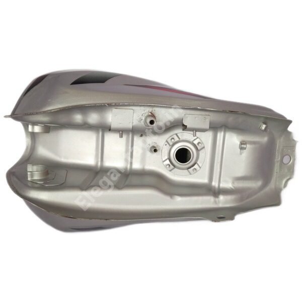 HERO Super Splendor T5 Petrol Tank SILVER and RED - Image 3