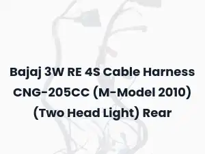 Bajaj 3W RE 4S Cable Harness CNG-205CC (M-Model 2010) (Two Head Light) Rear