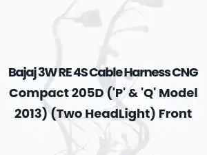 Bajaj 3W RE 4S Cable Harness CNG Compact 205D ('P' & 'Q' Model 2013) (Two HeadLight) Front