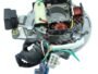 BAJAJ CALIBER OLD WHITE SOCKET MAGNET COIL PLATE ASSEMBLY  (3LT 4 HOLE) 6 PIN