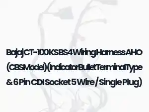 Bajaj CT-100 KS BS4 Wiring Harness AHO (CBS Model) (Indicator Bullet TerminalType & 6 Pin CDI Socket 5 Wire / Single Plug)