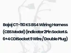 Bajaj CT-110 KS BS4 Wiring Harness (CBS Model) (Indicator 2Pin Socket & 6+4 CDISocket 9 Wire / Double Plug)