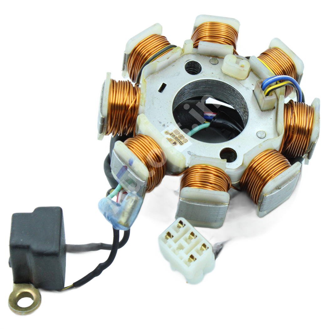 BAJAJ DISCOVER 125 LS MAGNET COIL PLATE ASSEMBLY (8 POLL) 5 PIN