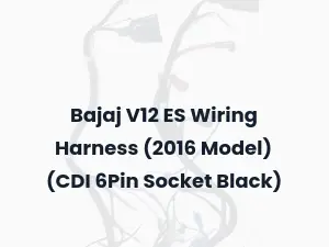 Bajaj V12 ES Wiring Harness (2016 Model) (CDI 6Pin Socket Black)