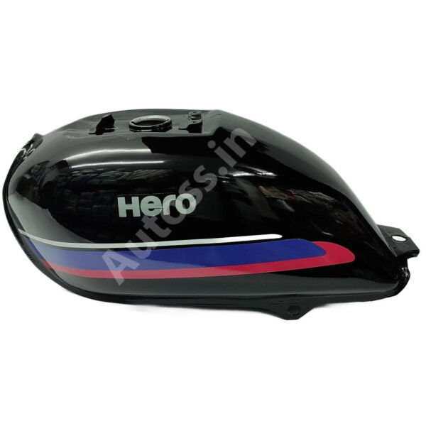 BIKE PETROL TANK HERO SPLENDER BS4 BLACK