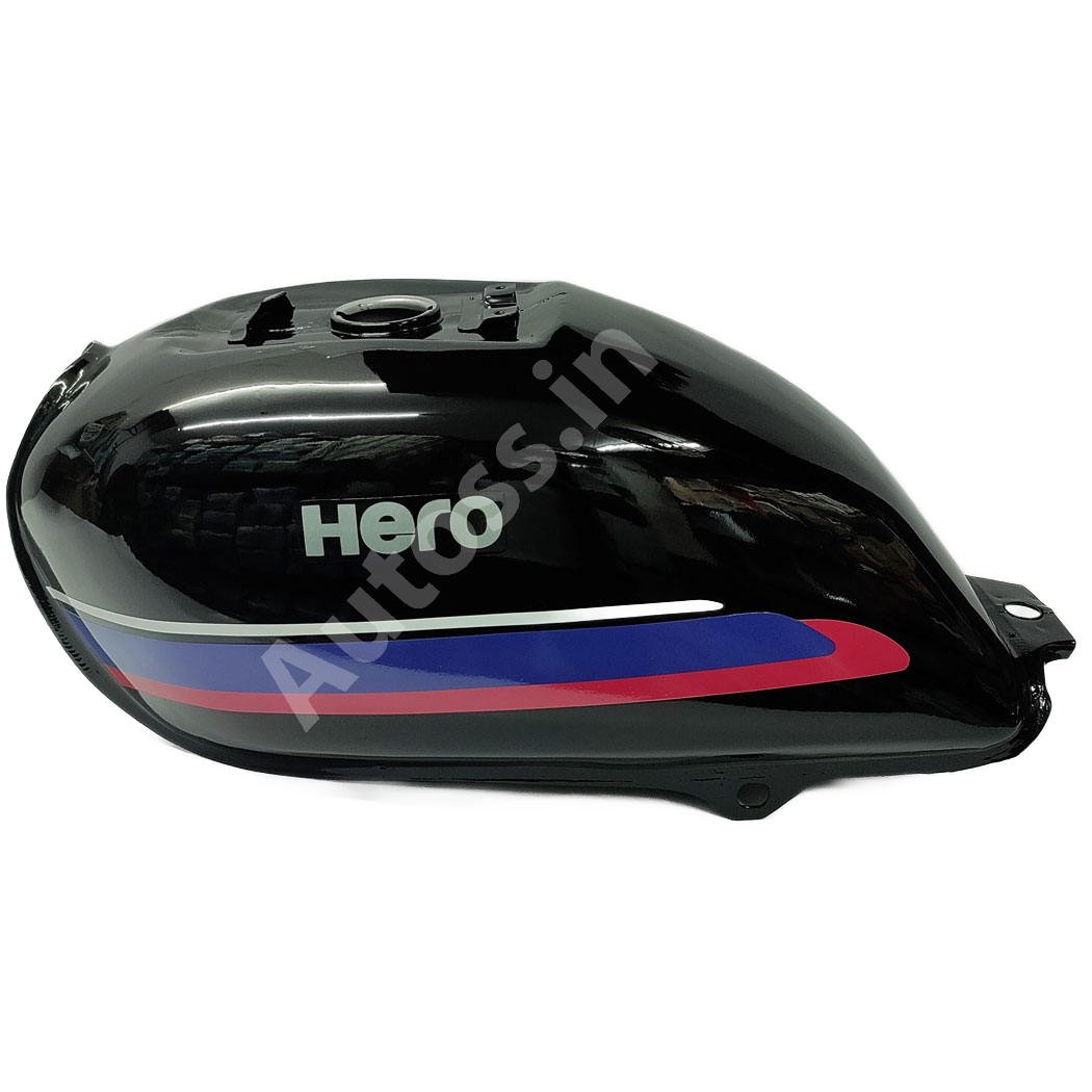 BIKE PETROL TANK HERO SPLENDER BS4 BLACK