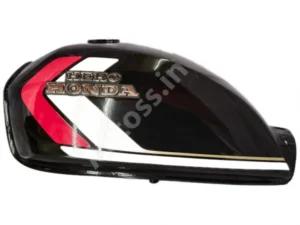 HERO CD 100 Petrol Tank BLACK WITH RED AND WHITE COLOR