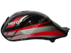 HERO HF Deluxe PETROL TANK BLACK and RED
