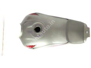 HERO HF Deluxe Petrol Tank SILVER and RED