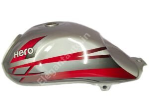 HERO HF Deluxe Petrol Tank SILVER and RED