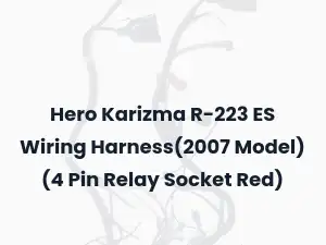 Hero Karizma R-223 ES Wiring Harness(2007 Model) (4 Pin Relay Socket Red)
