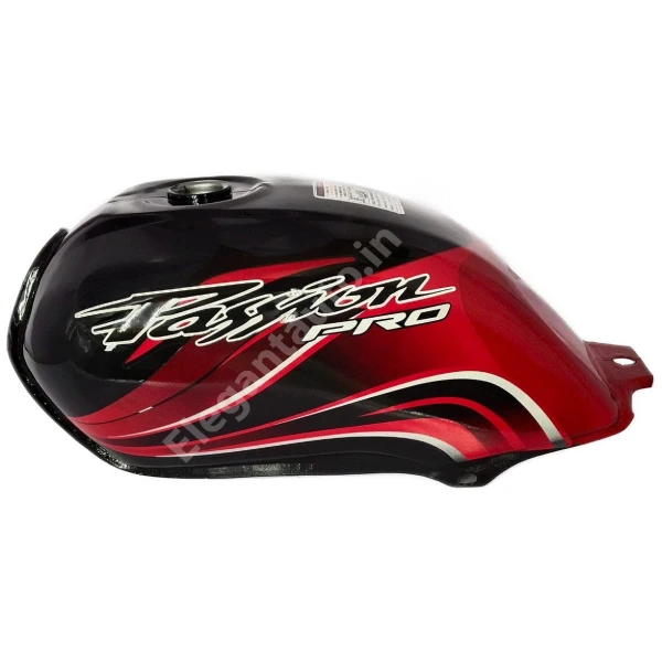 HERO Passion Pro PETROL TANK BLACK and RED