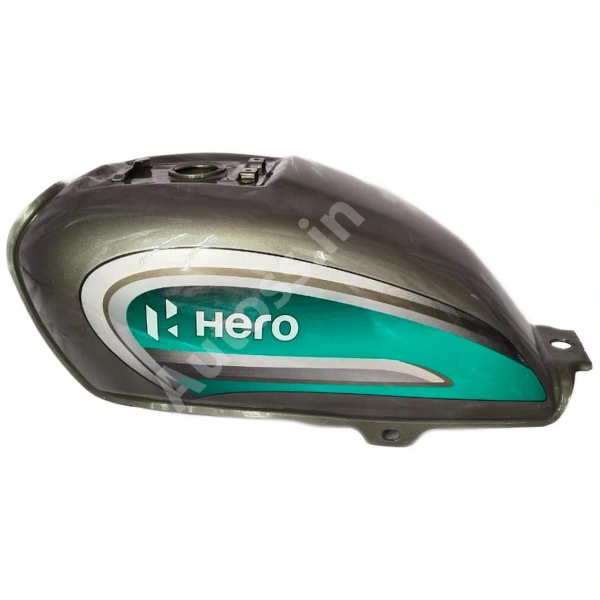 HERO Splendor BS6 Petrol Tank SILVER GREEN
