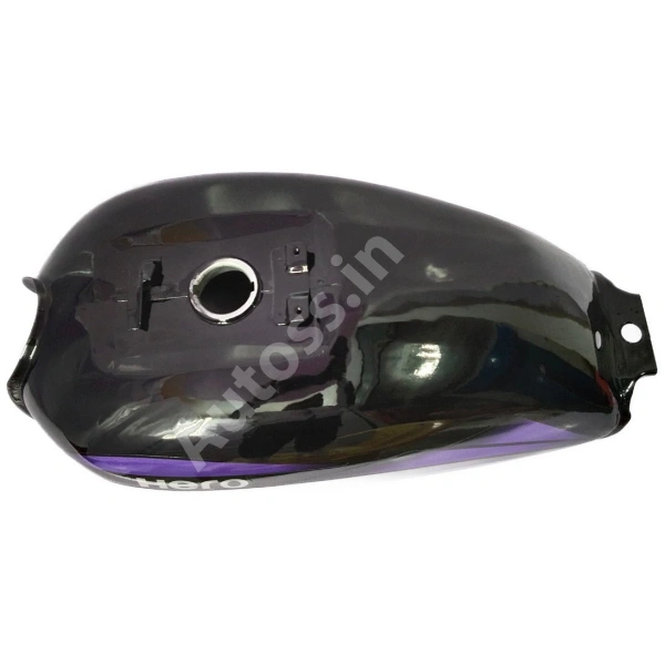 HERO Splendor Plus Alloy Wheel Petrol Tank BLACK and PURPLE