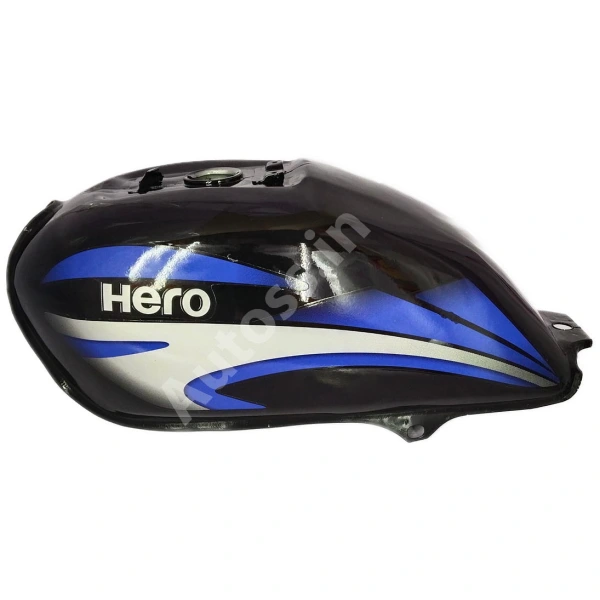 HERO Splendor Plus PETROL TANK Alloy Wheel BLACK and BLUE