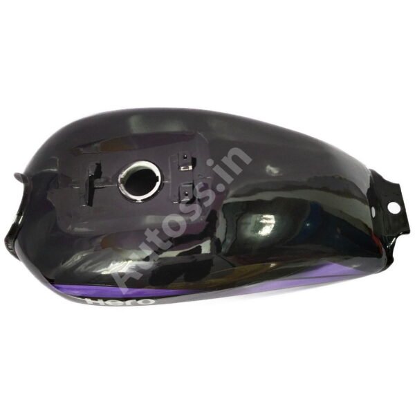 HERO Splendor Plus PETROL TANK Alloy Wheel BLACK and PURPLE
