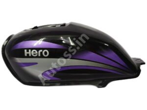 HERO Splendor Plus PETROL TANK Alloy Wheel BLACK and PURPLE