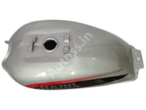 HERO Splendor Plus Petrol Tank SILVER and RED