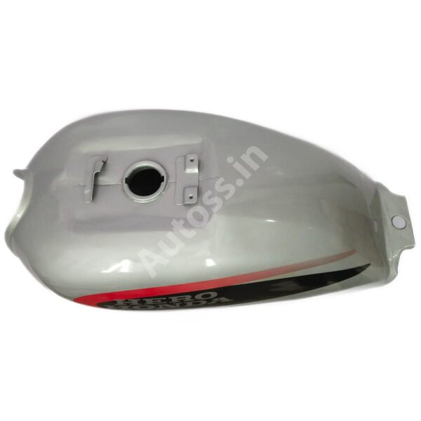 HERO Splendor Plus Petrol Tank SILVER and RED