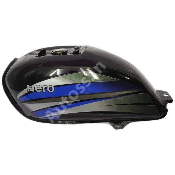 HERO Splendor Pro Petrol Tank BLACK and BLUE