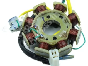 HERO SPLENDOR PRO WHITE PICKUP COIL PLATE ASSEMBLY (8 POLL) 3+1 PIN