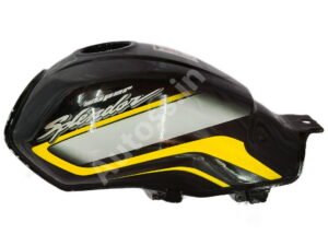 HERO Super Splendor Petrol Tank BS6 BLACK and YELLOW