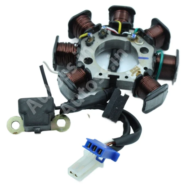 TVS SCOOTY PEP+COIL PLATE ASSEMBLY (7 POLL) 3+2 PIN