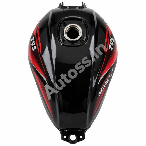 TVS Star City Plus Petrol Tank BLACK and RED