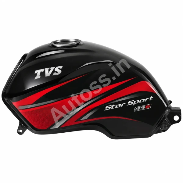 TVS Star Sport Petrol Tank BS6 BLACK and RED