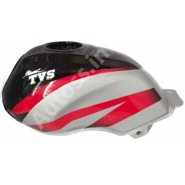 TVS Victor Glx BLACK Petrol Tank RED