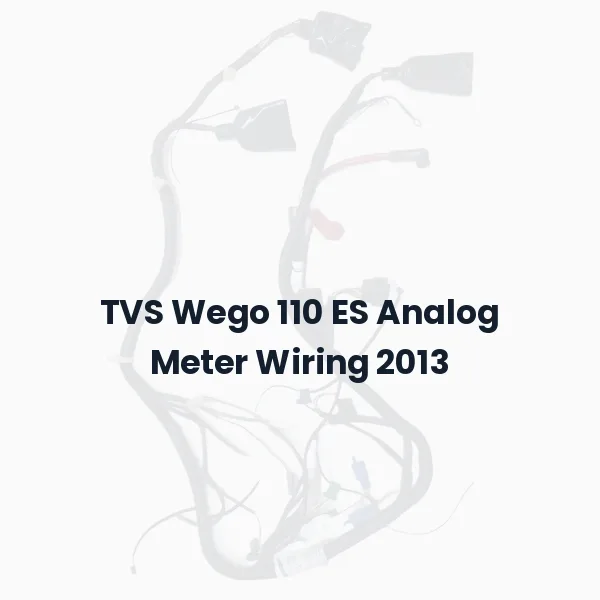 TVS Wego 110 ES Analog Meter Wiring 2013
