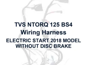 TVS WIRING HARNESS FOR TVS NTORQ 125 BS4 - ELECTRIC START 2018 MODEL WITHOUT DISC BRAKE identification title card, illustrative faded background; actual product photograph pending
