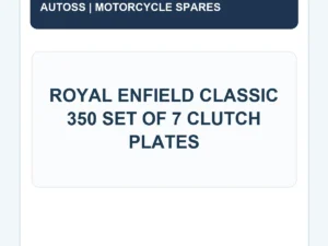 ROYAL ENFIELD CLASSIC 350 SET OF 7 CLUTCH PLATES title card; actual product photograph pending
