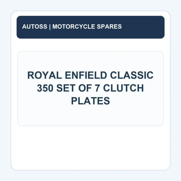 ROYAL ENFIELD CLASSIC 350 SET OF 7 CLUTCH PLATES title card; actual product photograph pending
