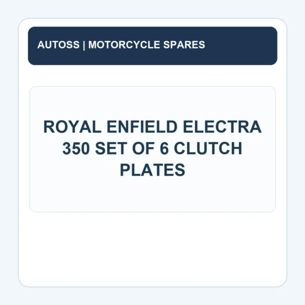 ROYAL ENFIELD ELECTRA 350 SET OF 6 CLUTCH PLATES title card; actual product photograph pending