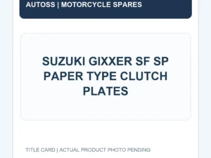 SUZUKI GIXXER SF SP PAPER TYPE CLUTCH PLATES title card; actual product photograph pending