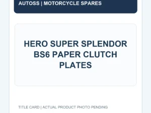 HERO SUPER SPLENDOR BS6 PAPER CLUTCH PLATES title card; actual product photograph pending