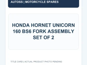 HONDA HORNET UNICORN 160 BS6 FORK ASSEMBLY SET OF 2 title card; actual product photograph pending