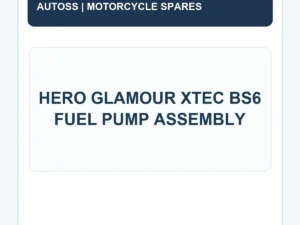 HERO GLAMOUR XTEC BS6 FUEL PUMP ASSEMBLY title card; actual product photograph pending