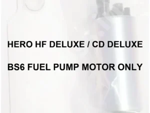 HERO HF DELUXE CD DELUXE BS6 FUEL PUMP MOTOR - FUEL PUMP MOTOR - 70 percent white faded owner-supplied generic fuel pump photo, bold black model identification - illustrative only