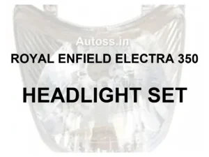 ROYAL ENFIELD ELECTRA 350 HEAD LIGHT SET - model identification graphic using faded owner-supplied illustrative headlight photo; not an exact-part photo