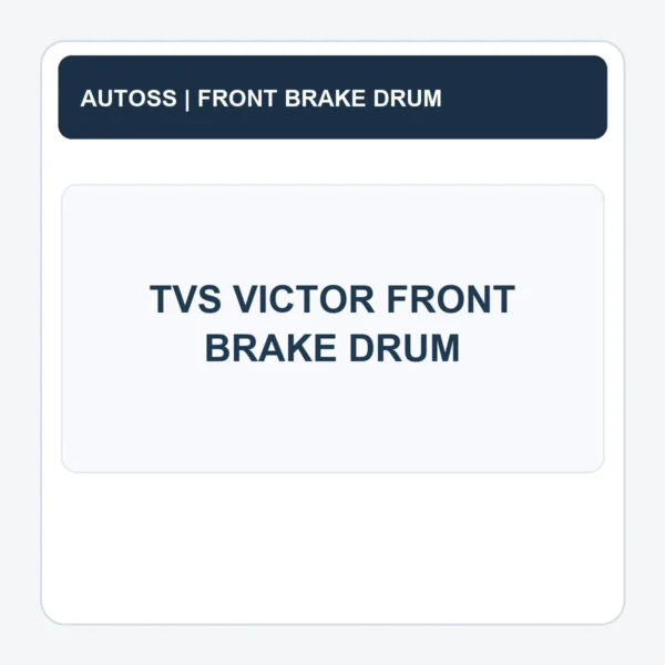 TVS VICTOR FRONT BRAKE DRUM title card; actual product photograph pending