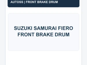 SUZUKI SAMURAI FIERO FRONT BRAKE DRUM title card; actual product photograph pending