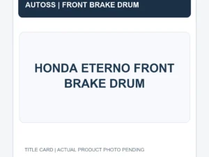 HONDA ETERNO FRONT BRAKE DRUM title card; actual product photograph pending