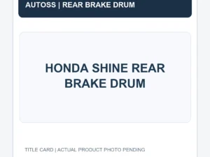 HONDA SHINE REAR BRAKE DRUM title card; actual product photograph pending
