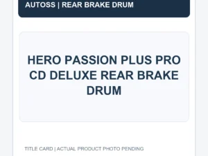 HERO PASSION PLUS PRO CD DELUXE REAR BRAKE DRUM title card; actual product photograph pending