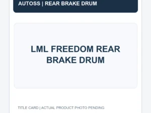 LML FREEDOM REAR BRAKE DRUM title card; actual product photograph pending