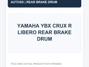 YAMAHA YBX CRUX R LIBERO REAR BRAKE DRUM title card; actual product photograph pending