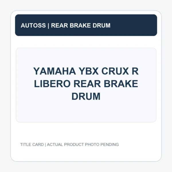 YAMAHA YBX CRUX R LIBERO REAR BRAKE DRUM title card; actual product photograph pending